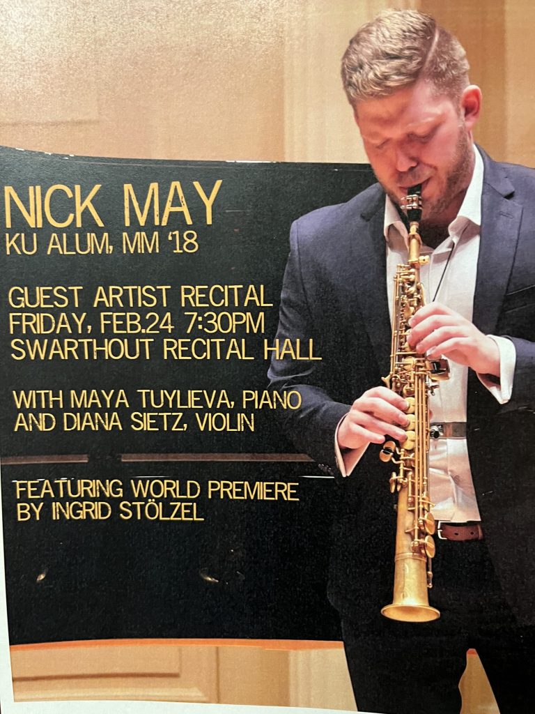 “Zwischenraum” for Alto Saxophone version premiere