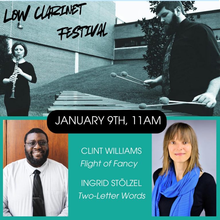 Duo Rodinia performs “Two-Letter Words” at International Clarinet Association Low Clarinet Festival