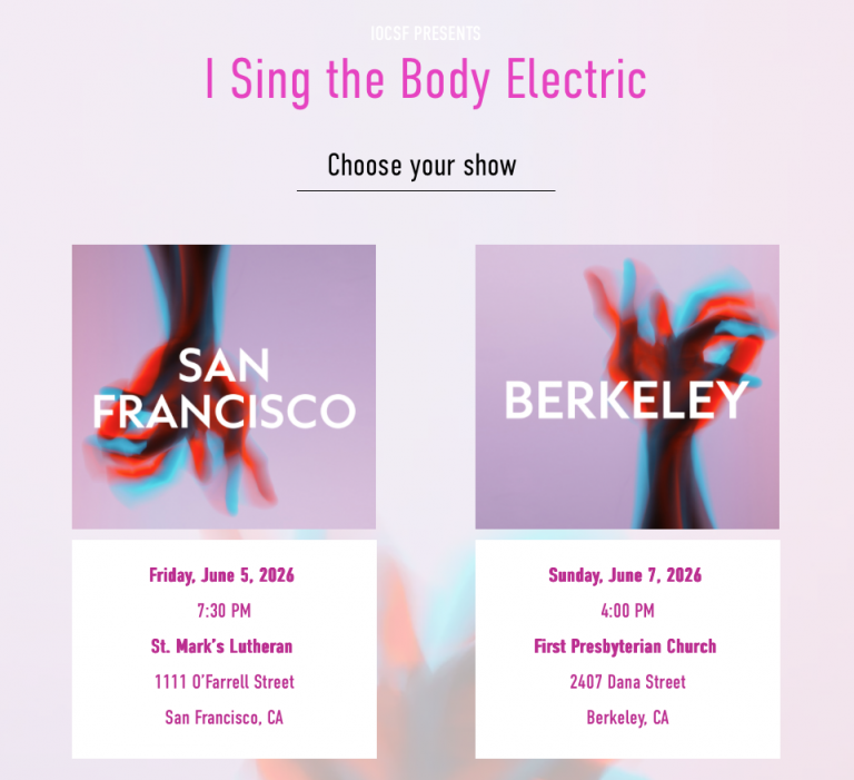 International Orange Chorale of San Francisco performs “Into Being”
